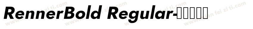 RennerBold Regular字体转换